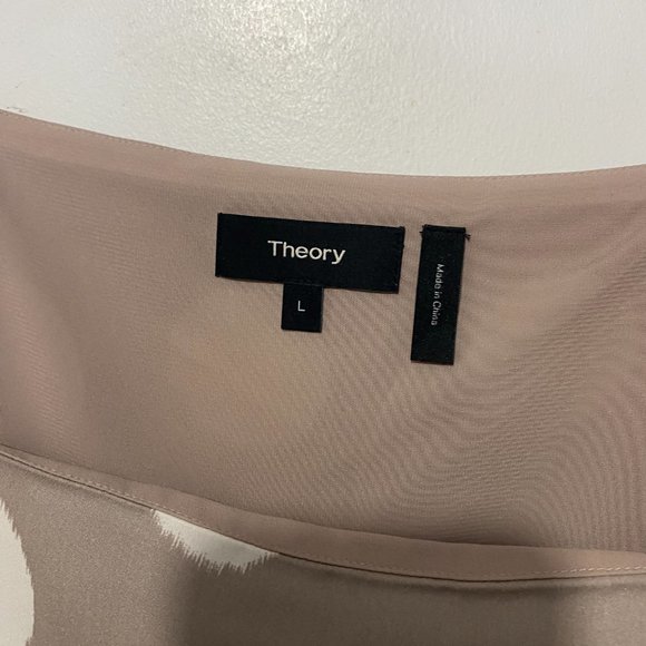 Theory Silk Large Dot Print Cami Size L - Picture 5 of 6